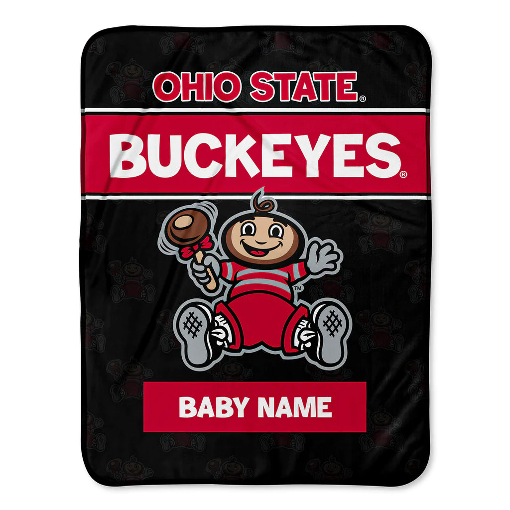 Ohio State Buckeyes Pixel Fleece Blankets