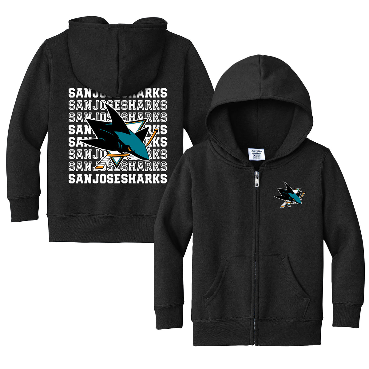 San Jose Sharks Retro Toddler Full-Zip Sweatshirt – Designs by