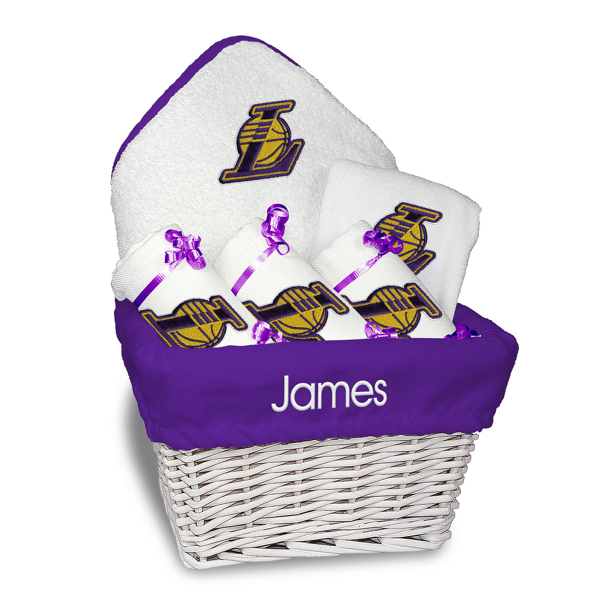 Personalized good NBA Toronto Raptors Baby Gift Basket - Bib, 3 Burp Cloths, Towel Set - Medium