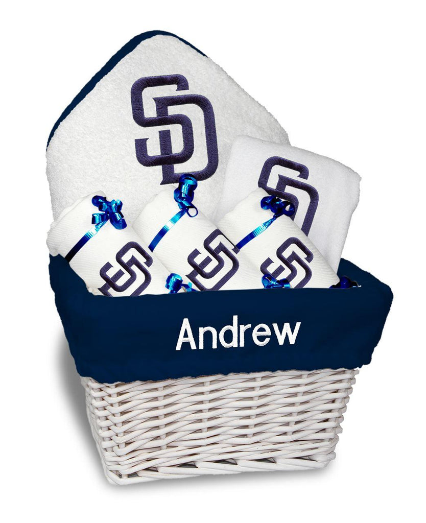 Personalized San Diego Padres Medium Basket - 6 Items - Designs by Chad & Jake