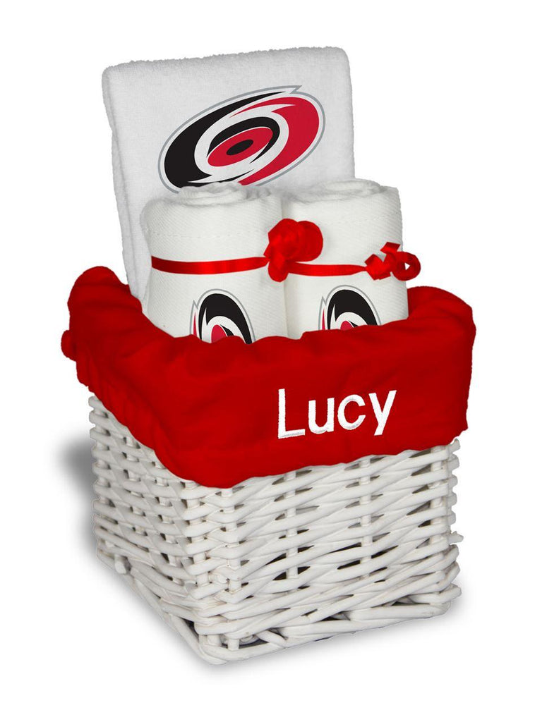 Personalized Carolina Hurricanes Small Basket - 4 Items - Designs by Chad & Jake