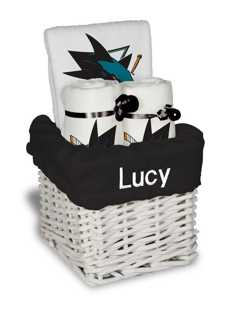 Personalized San Jose Sharks Small Basket - 4 Items - Designs by Chad & Jake