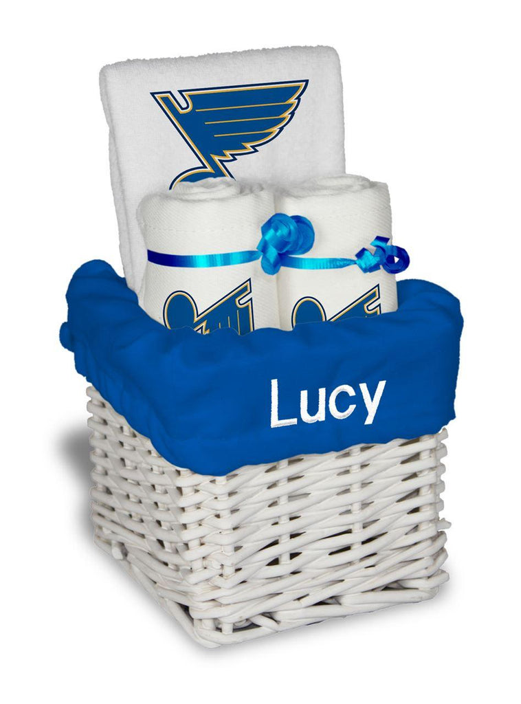 Personalized St. Louis Blues Small Basket - 4 Items - Designs by Chad & Jake
