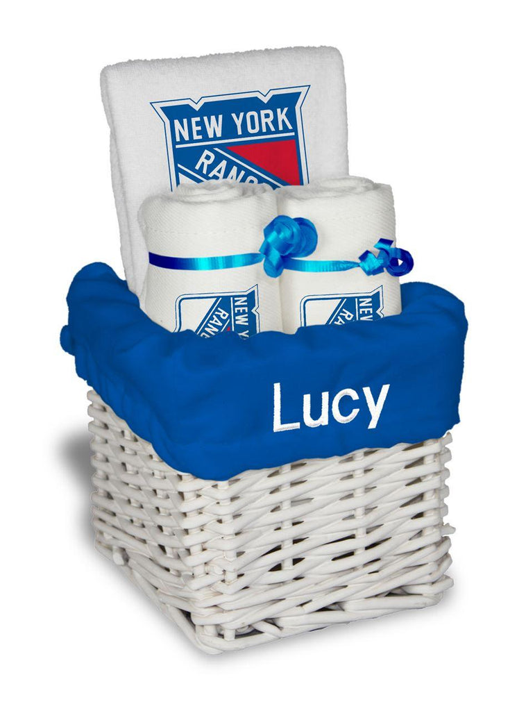 Personalized New York Rangers Small Basket - 4 Items - Designs by Chad & Jake