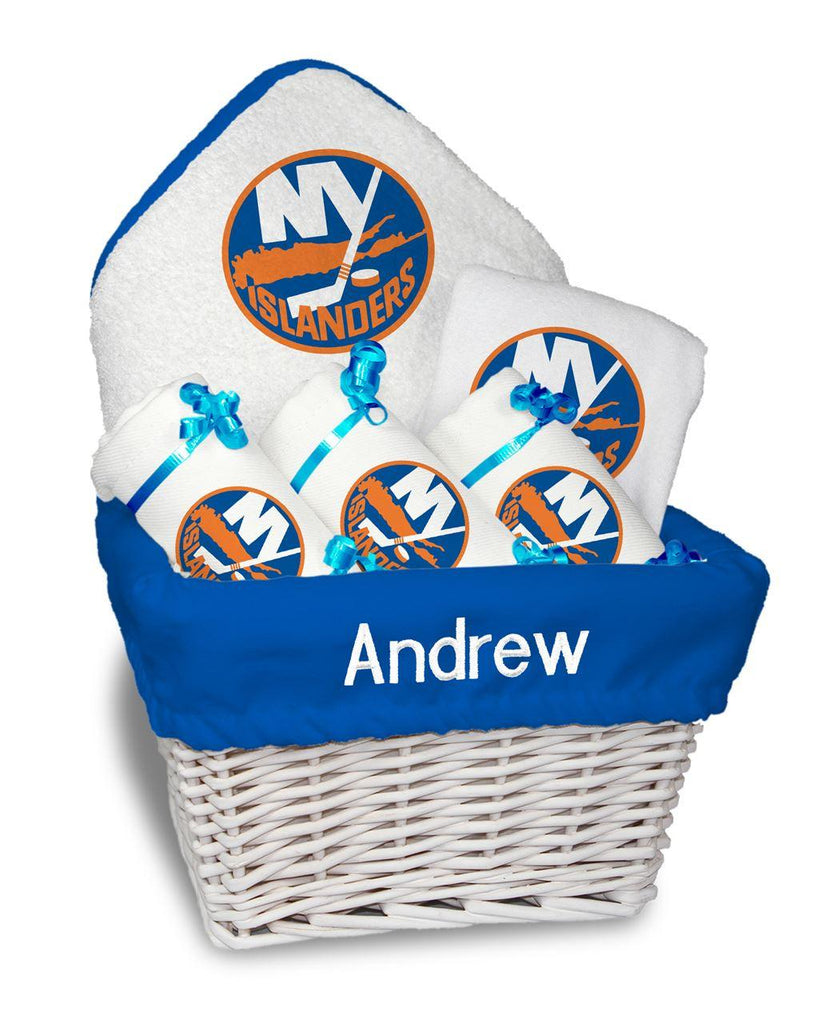 Personalized New York Islanders Medium Basket - 6 Items - Designs by Chad & Jake