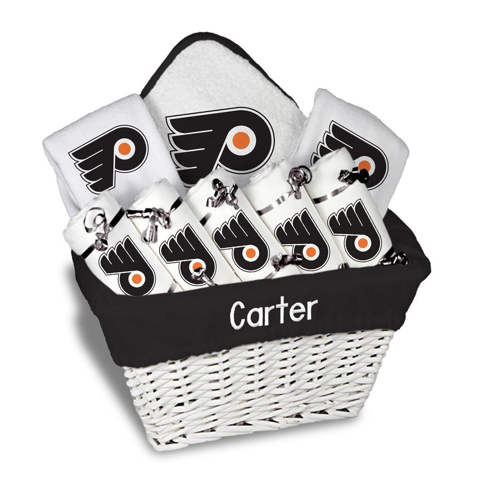Personalized Philadelphia Flyers Large Basket - 9 Items - Designs by Chad & Jake