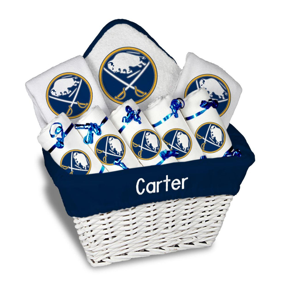Personalized Buffalo Sabres Large Basket - 9 Items - Designs by Chad & Jake