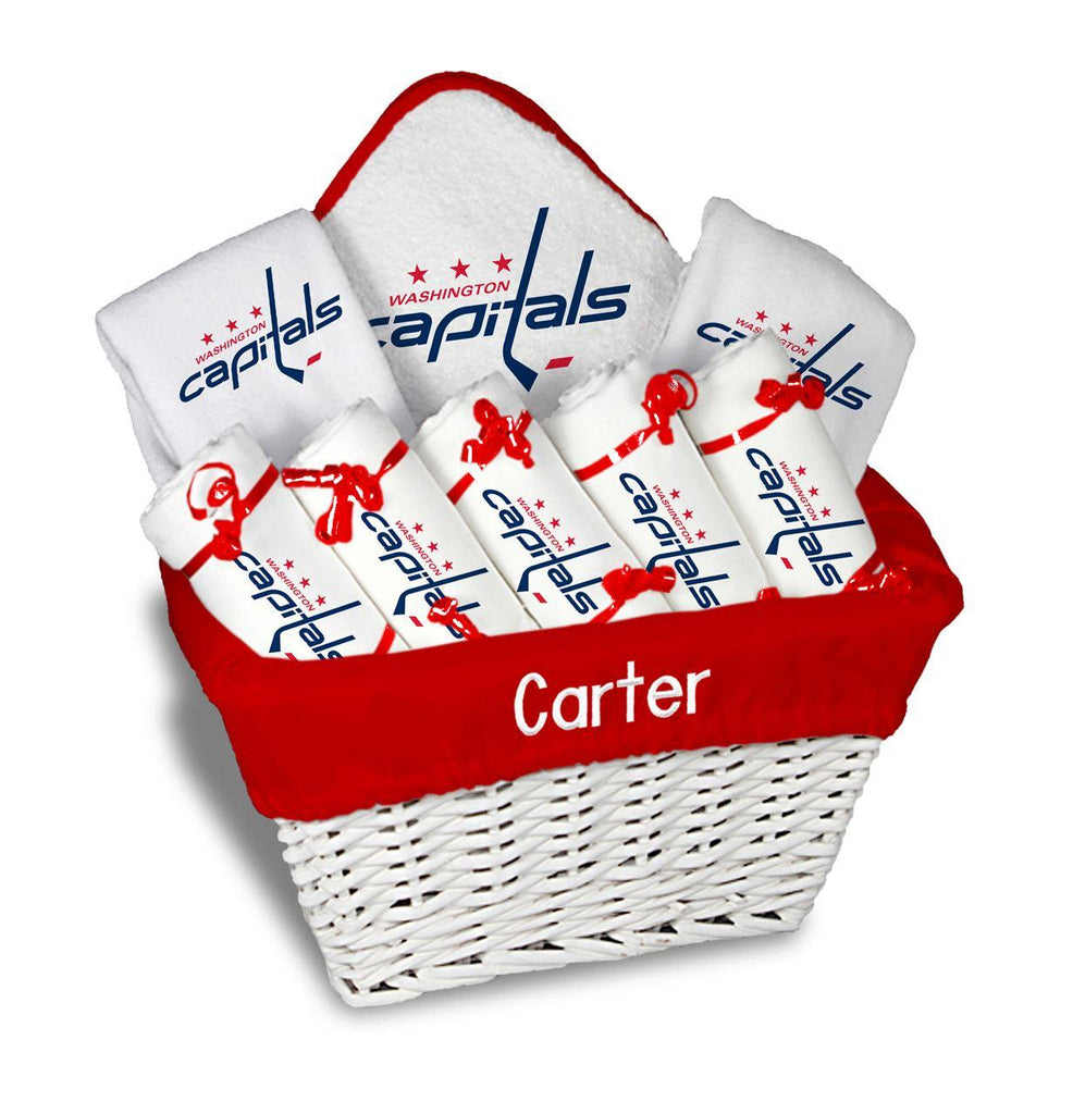 Personalized Washington Capitals Large Basket - 9 Items - Designs by Chad & Jake