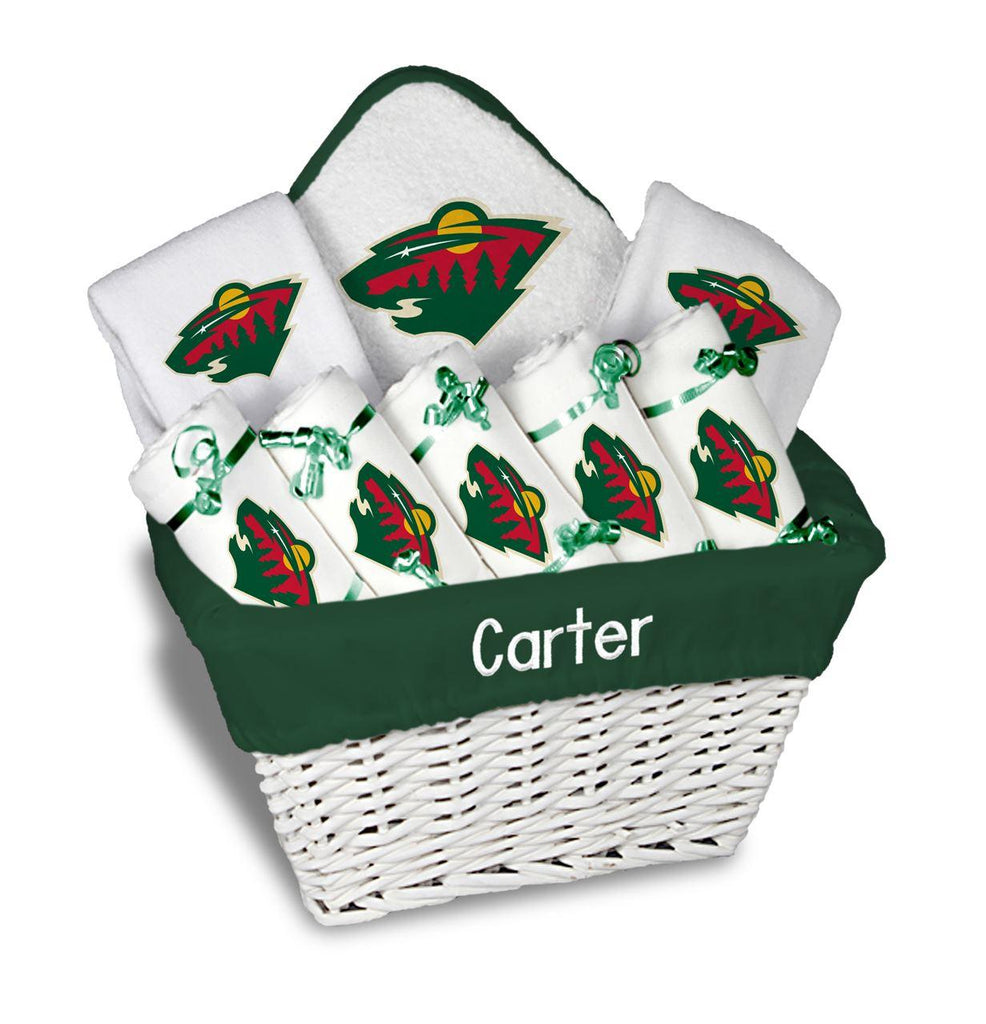 Personalized Minnesota Wild Large Basket - 9 Items - Designs by Chad & Jake