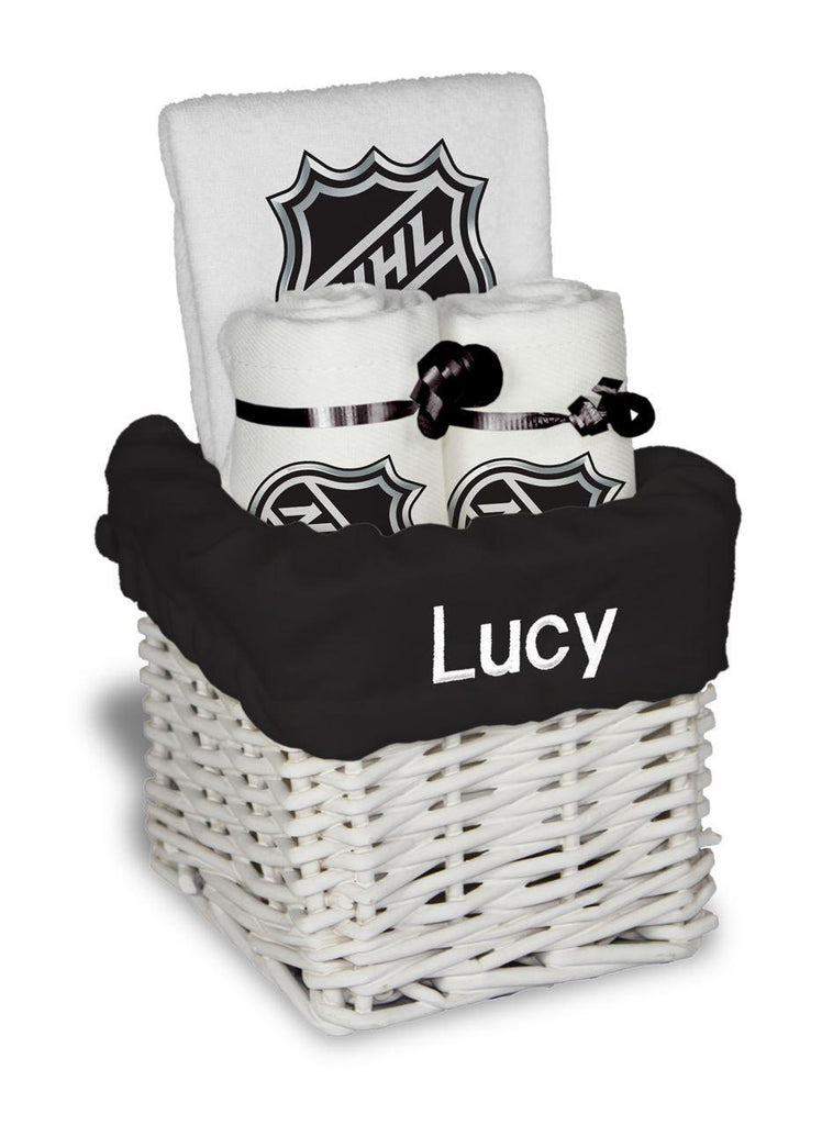 Personalized NHL Shield Small Basket - 4 Items - Designs by Chad & Jake