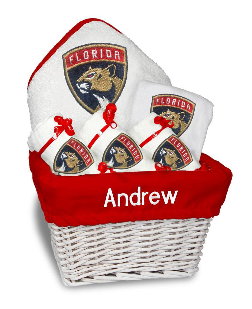 Personalized Florida Panthers Medium Basket - 6 Items - Designs by Chad & Jake
