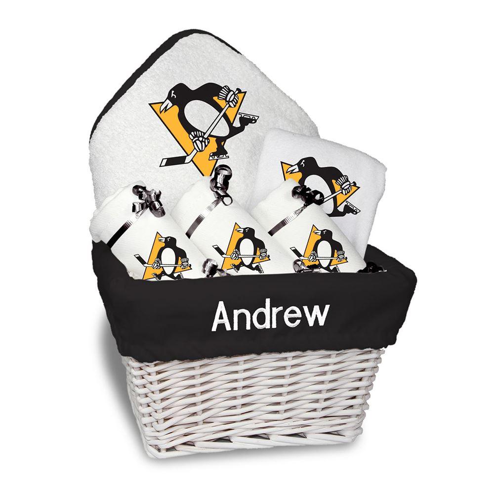 Personalized Pittsburgh Penguins Medium Basket - 6 Items - Designs by Chad & Jake