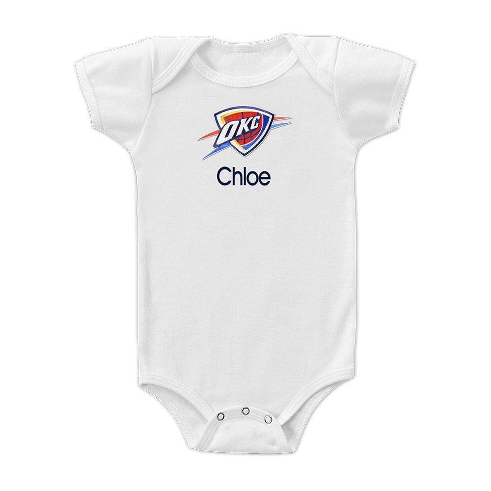Personalized Oklahoma City Thunder Bodysuit - Designs by Chad & Jake