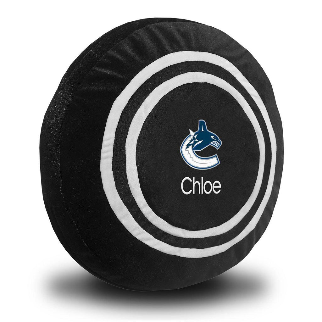 Personalized Vancouver Canucks Plush Hockey Puck - Designs by Chad & Jake