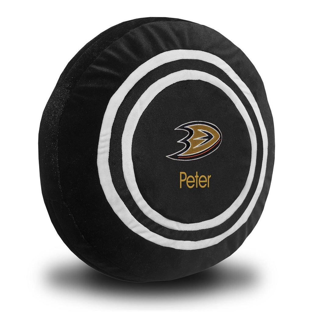 Personalized Anaheim Ducks Plush Hockey Puck - Designs by Chad & Jake