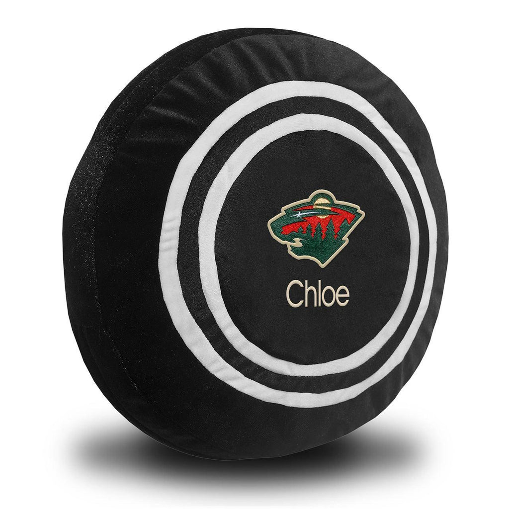 Personalized Minnesota Wild Plush Hockey Puck - Designs by Chad & Jake