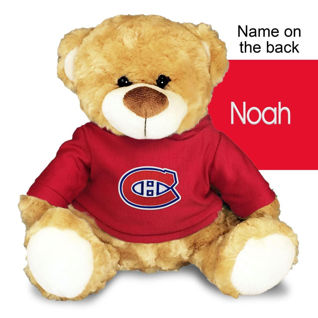 Personalized Montreal Canadiens 10" Plush Bear - Designs by Chad & Jake