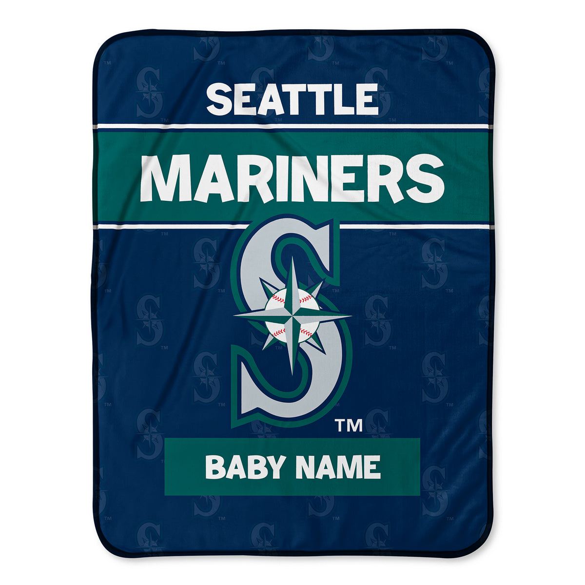 Personalized Seattle Mariners Emblem Baby Pixel Fleece Blanket – Designs by  Chad & Jake