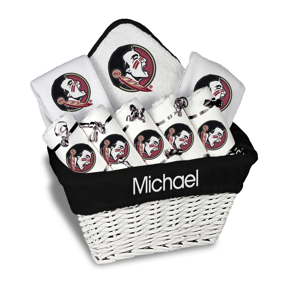 Personalized Florida State Seminoles Large Basket - 9 Items - Designs by Chad & Jake