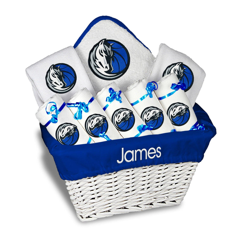 Personalized Dallas Mavericks Large Basket - 9 Items - Designs by Chad & Jake