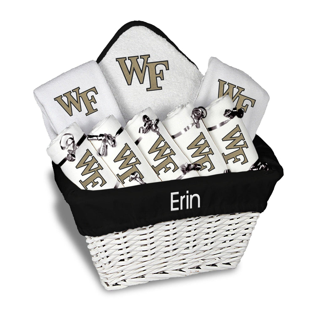 Personalized Wake Forest Demon Deacons Large Basket - 9 Items - Designs by Chad & Jake