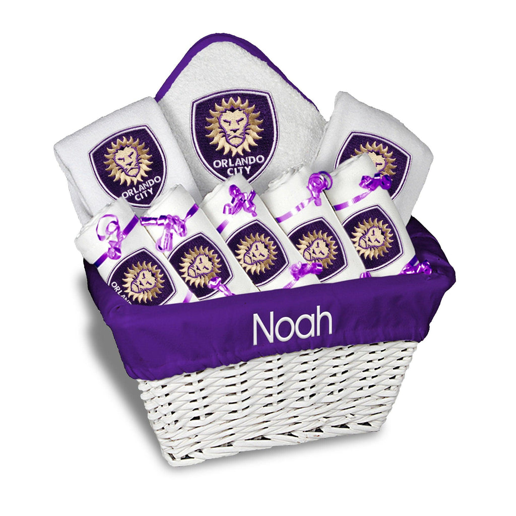 Personalized Orlando City Large Basket - 9 Items - Designs by Chad & Jake