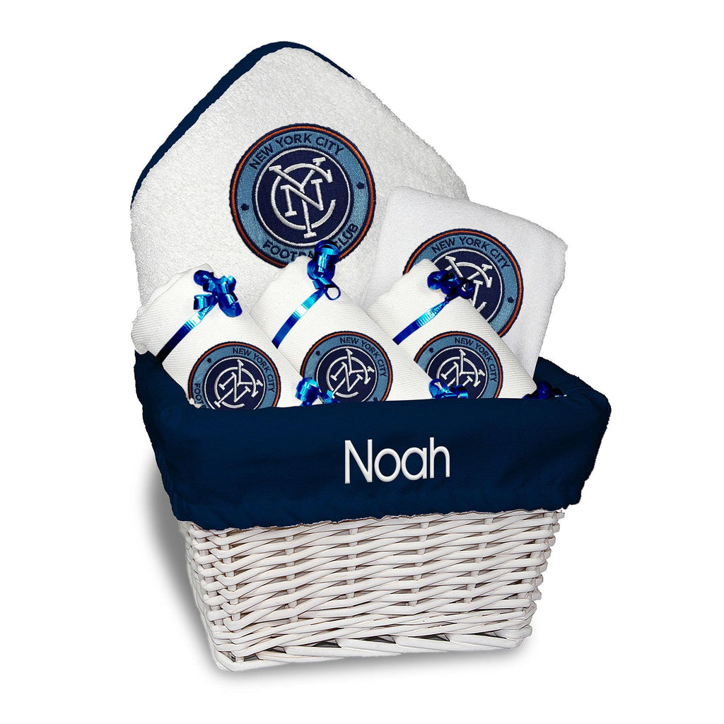 Personalized New York City FC Medium Basket - 6 Items - Designs by Chad & Jake