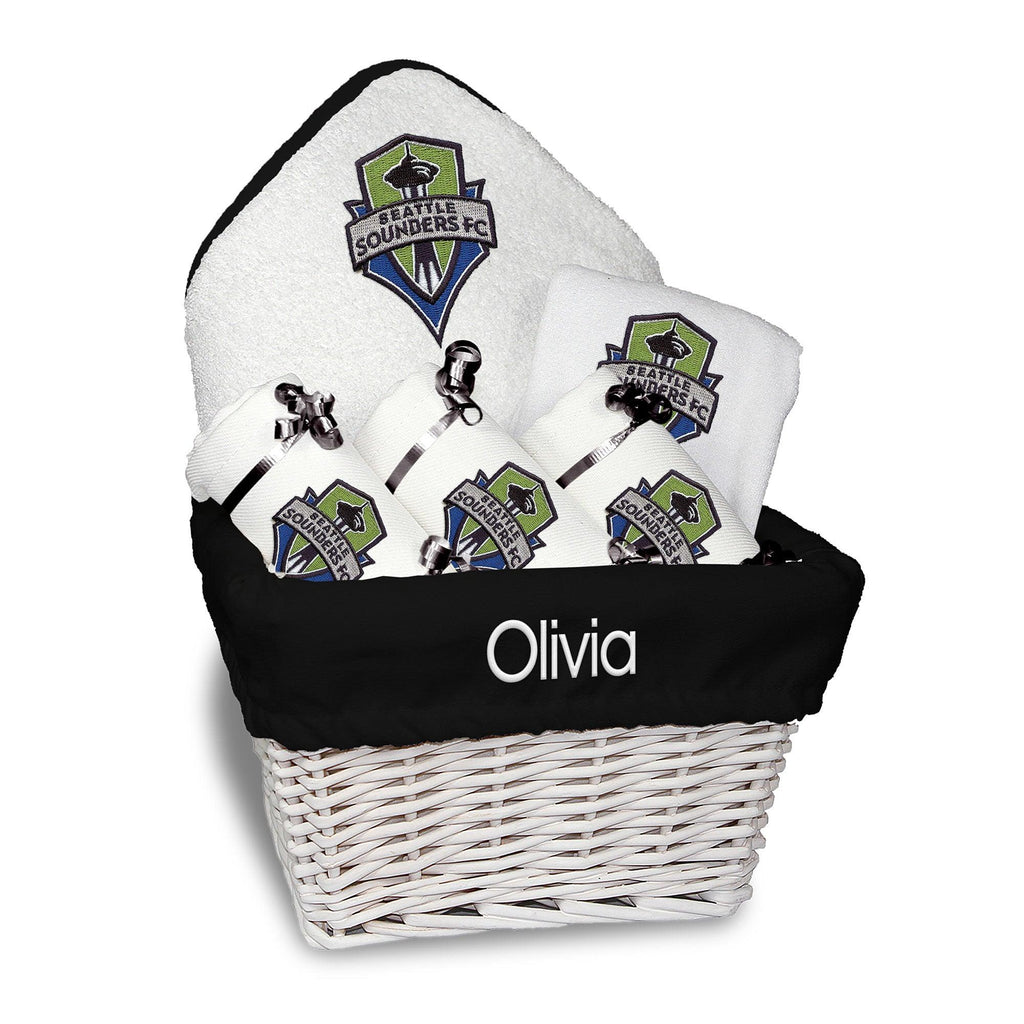 Personalized Seattle Sounders Medium Basket - 6 Items - Designs by Chad & Jake
