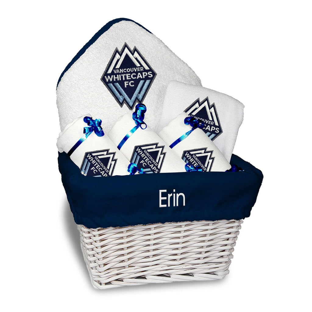 Personalized Vancouver Whitecaps Medium Basket - 6 Items - Designs by Chad & Jake