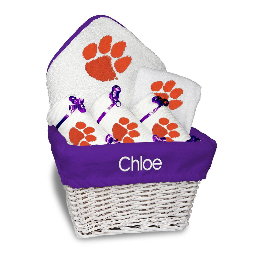 Personalized Clemson Tigers Medium Basket - 6 Items - Designs by Chad & Jake