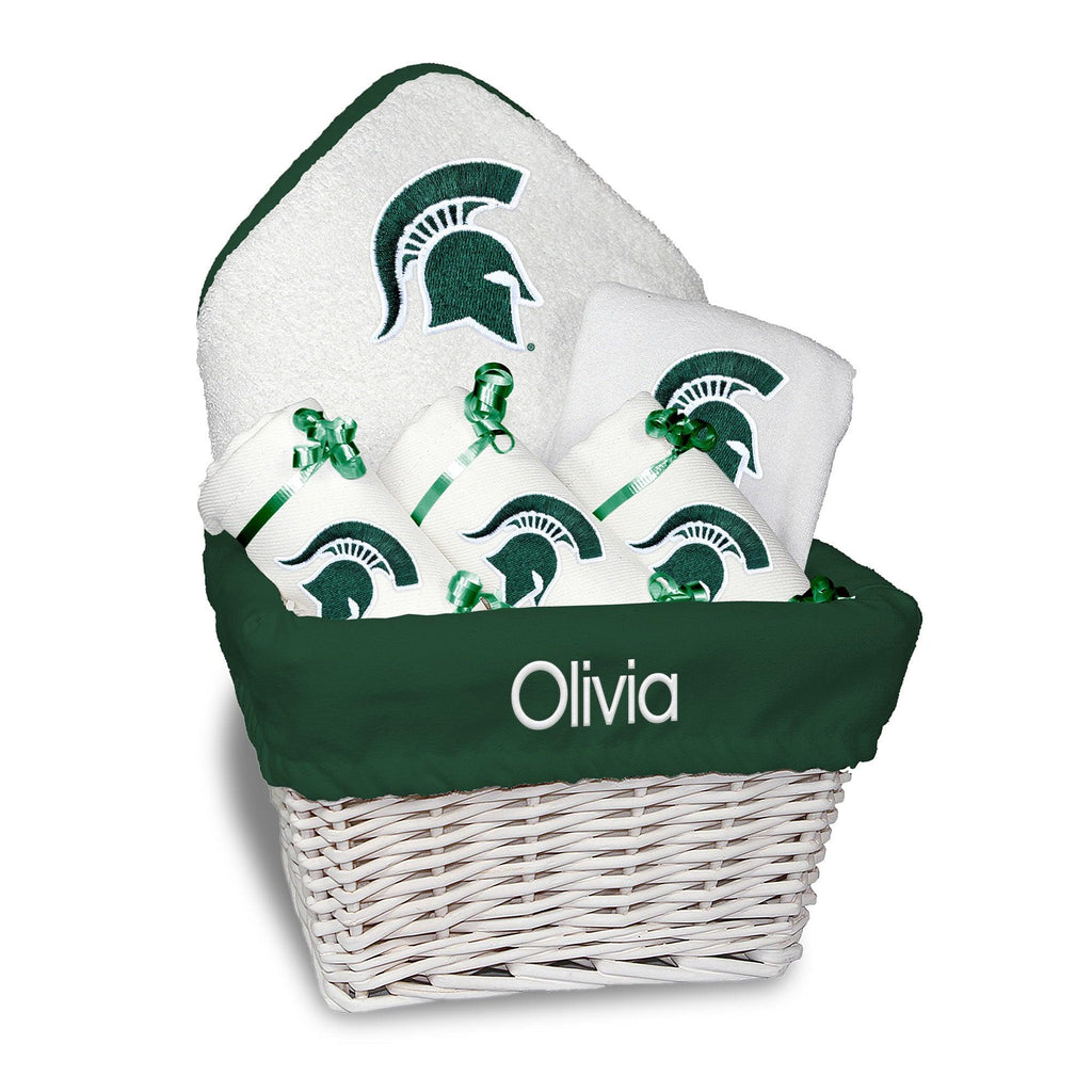 Personalized Michigan State Spartans Medium Basket - 6 Items - Designs by Chad & Jake