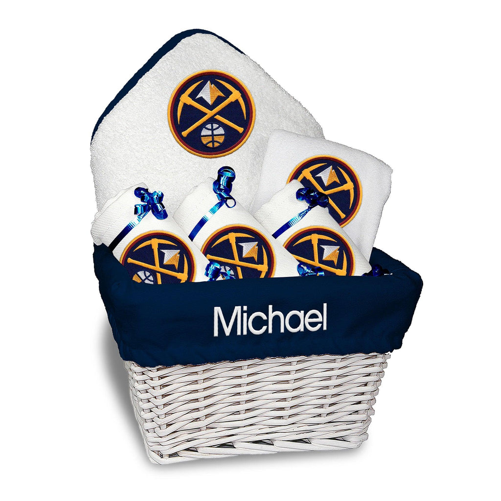 Personalized Denver Nuggets Medium Basket - 6 Items - Designs by Chad & Jake