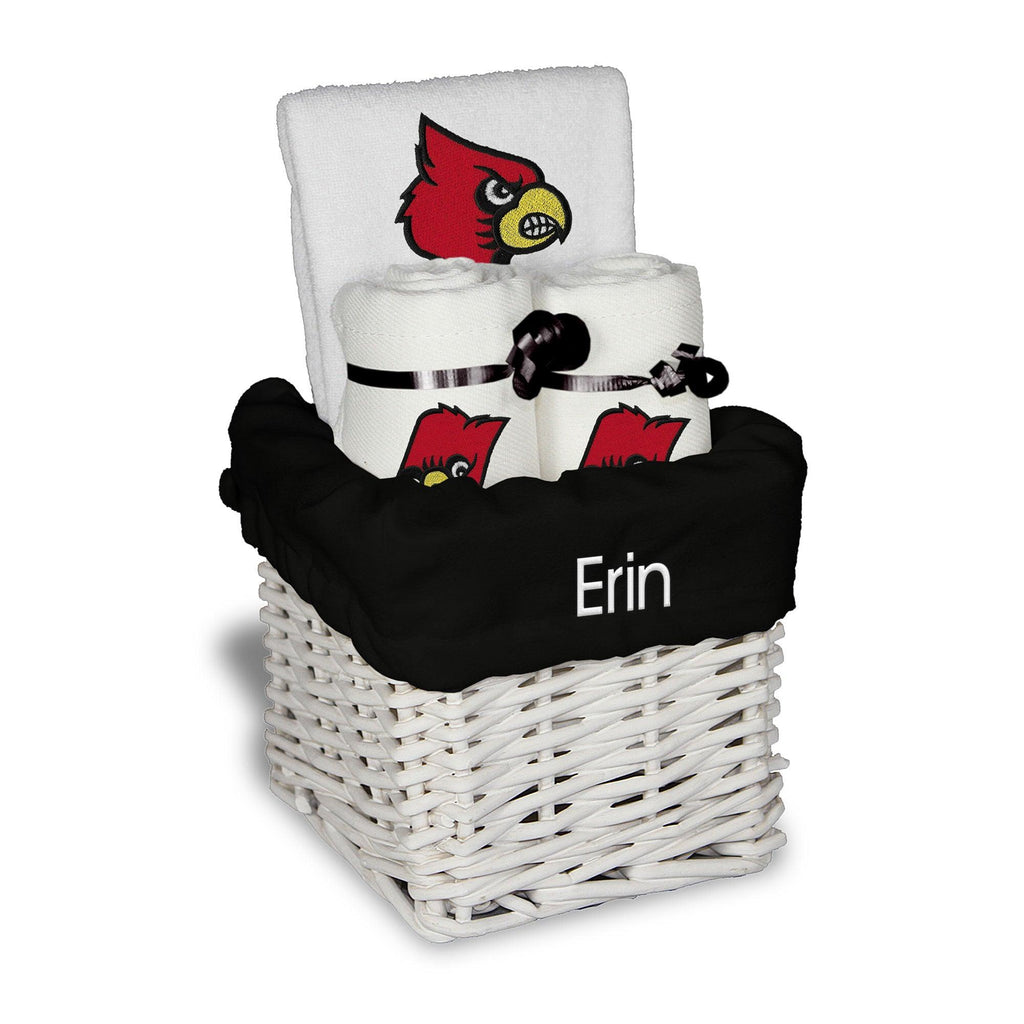 Personalized Louisville Cardinals Small Basket - 4 Items - Designs by Chad & Jake