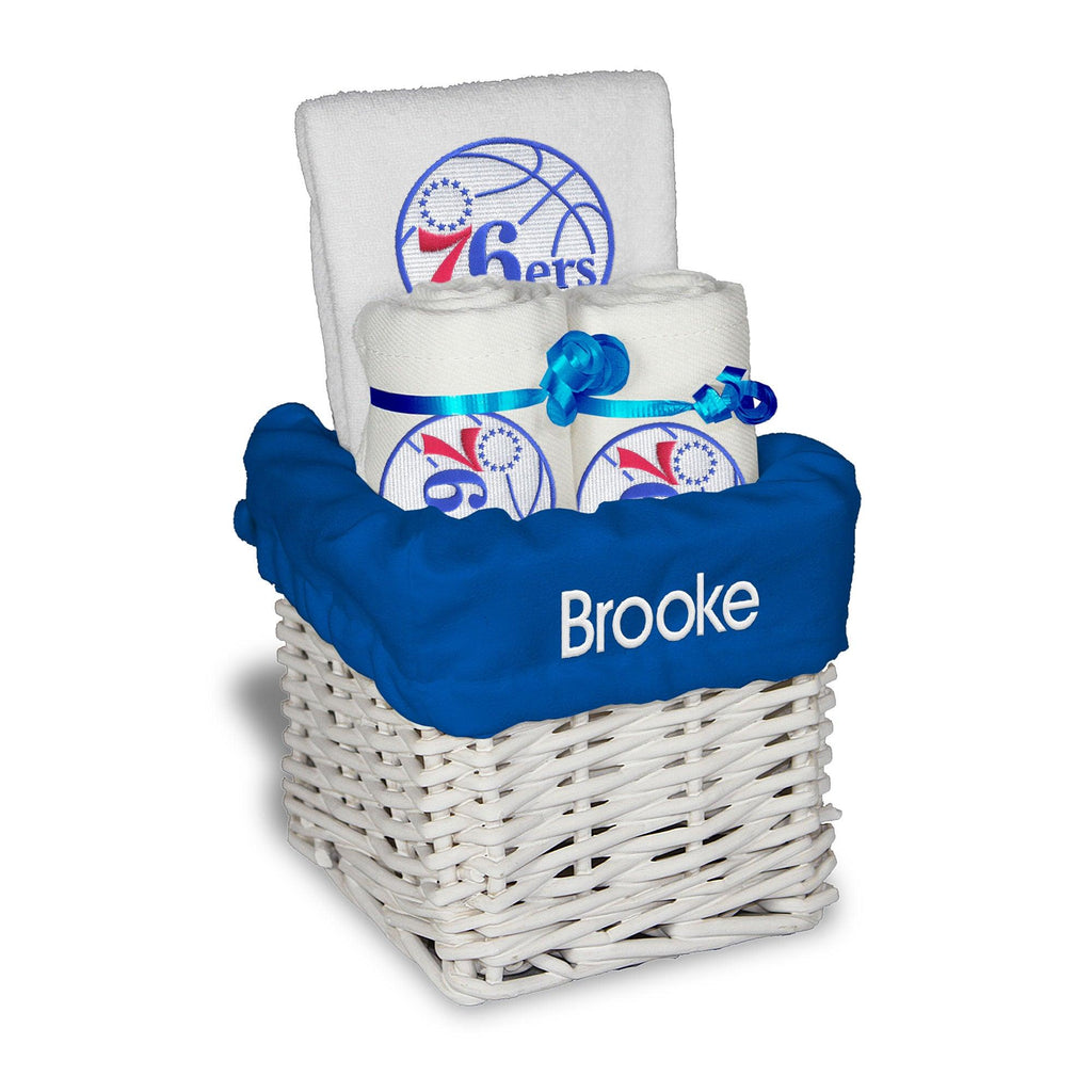 Personalized Philadelphia 76ers Small Basket - 4 Items - Designs by Chad & Jake