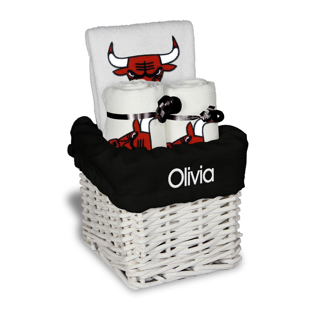 Personalized Chicago Bulls Small Basket - 4 Items - Designs by Chad & Jake