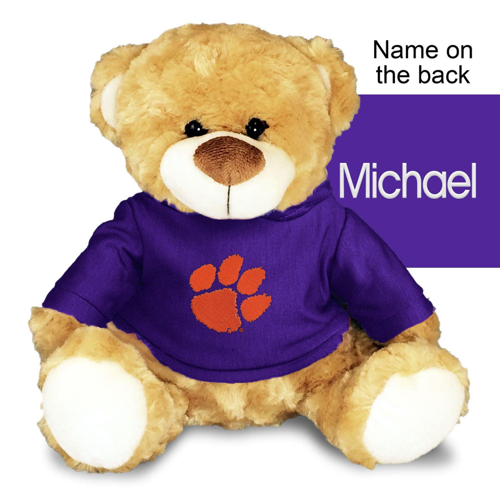 Personalized Clemson Tigers 10" Plush Bear - Designs by Chad & Jake