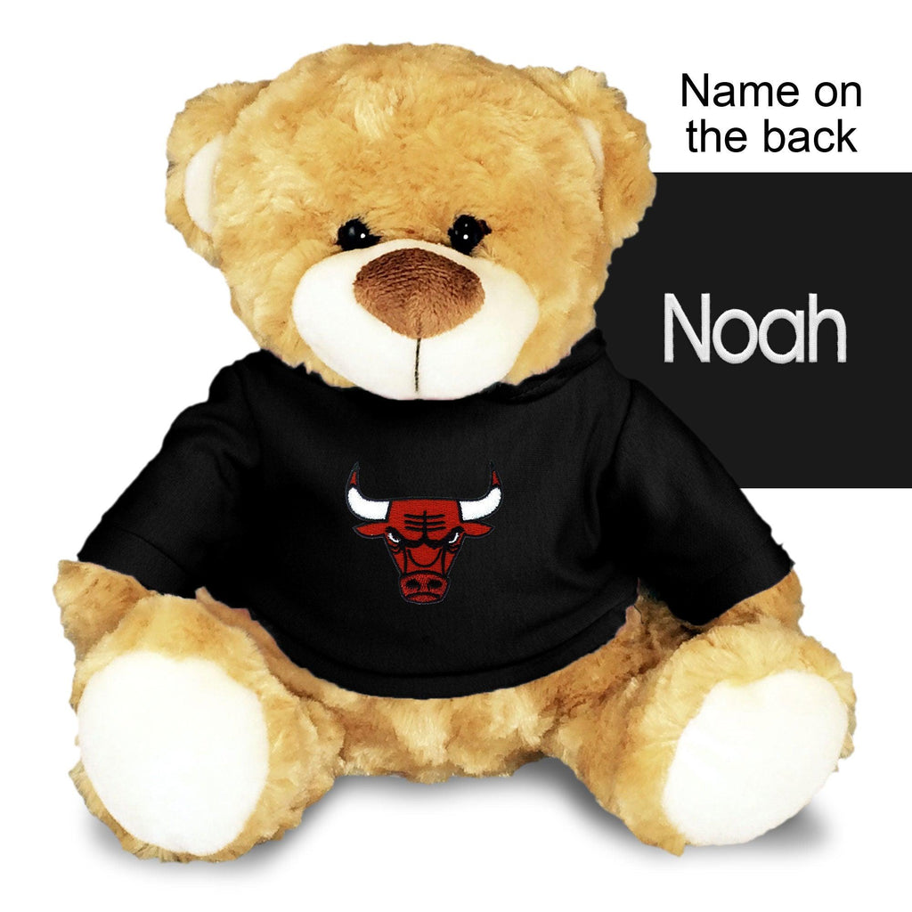 Personalized Chicago Bulls 10" Plush Bear - Designs by Chad & Jake