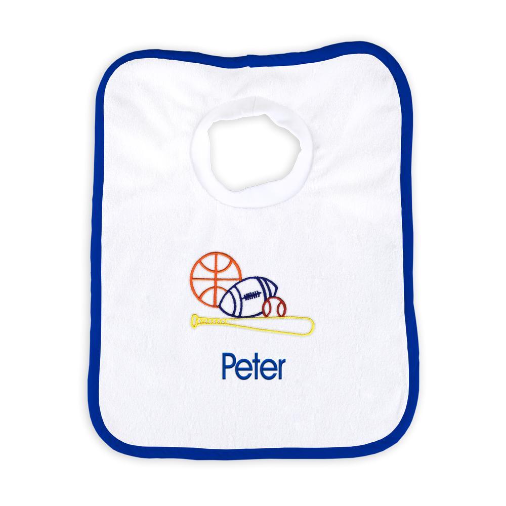 Personalized Basic Bib with Sports - Designs by Chad & Jake