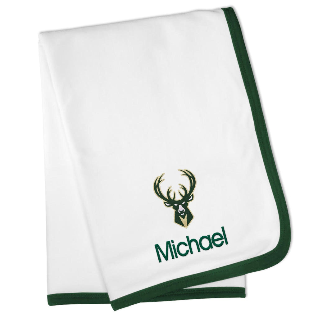 Personalized Milwaukee Bucks Blanket - Designs by Chad & Jake