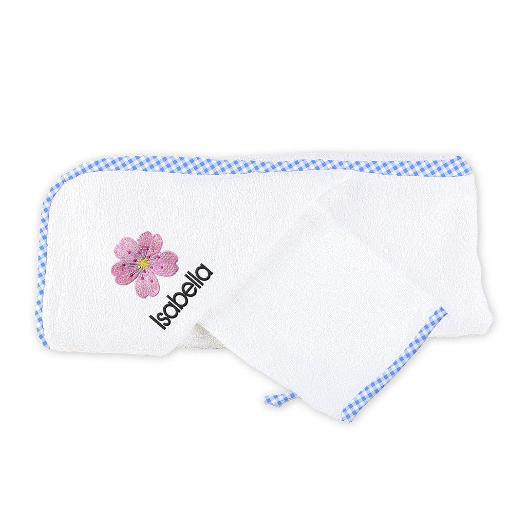 Personalized Cherry Blossom Emoji Hooded Towel Set - Designs by Chad & Jake