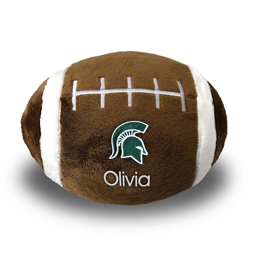 Personalized Michigan State Spartans Plush Football - Designs by Chad & Jake