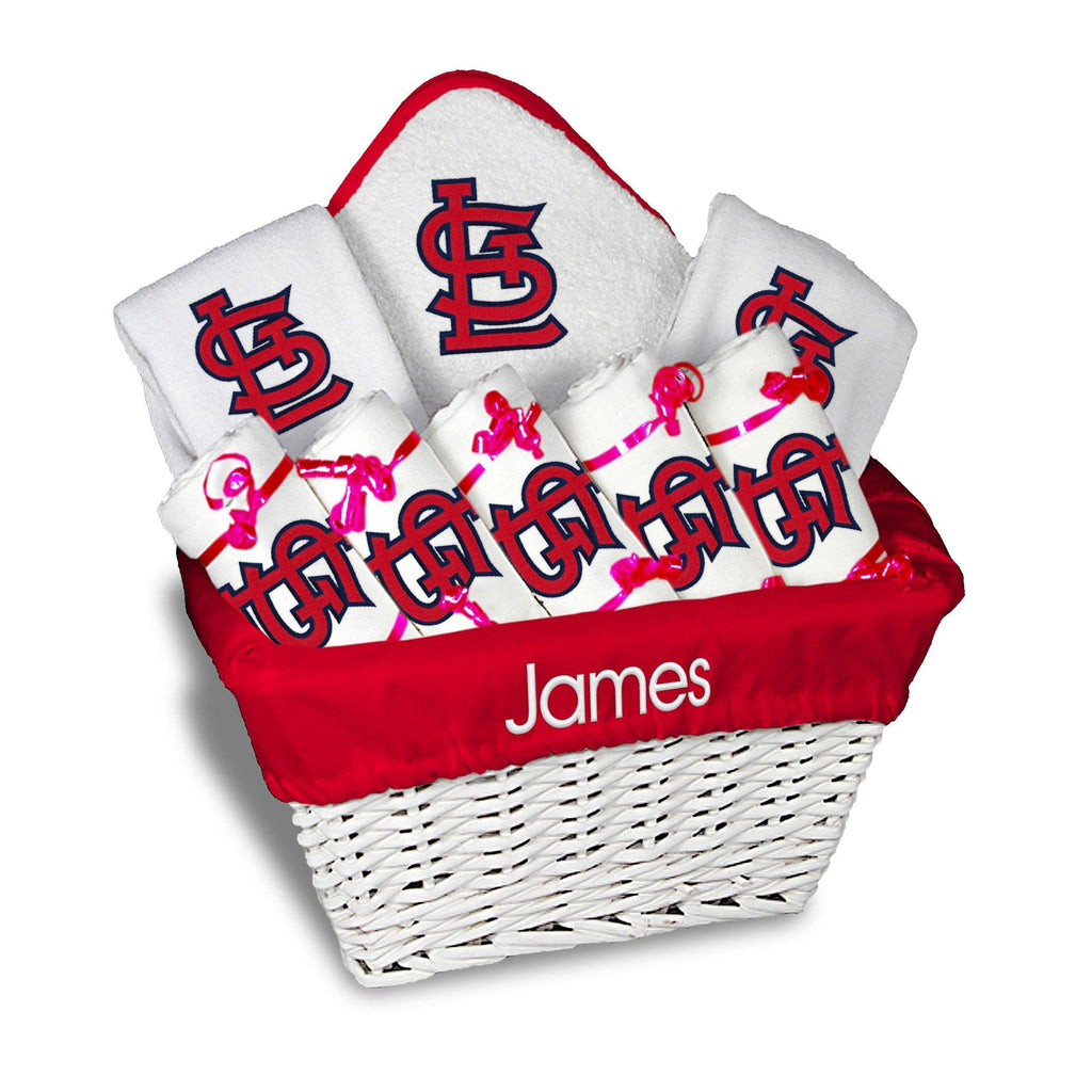 Personalized St. Louis Cardinals Large Basket - 9 Items - Designs by Chad & Jake