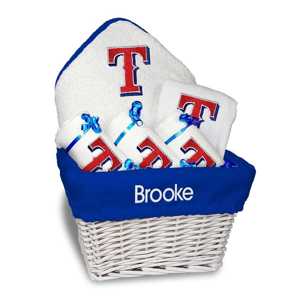 Personalized Texas Rangers Medium Basket - 6 Items - Designs by Chad & Jake