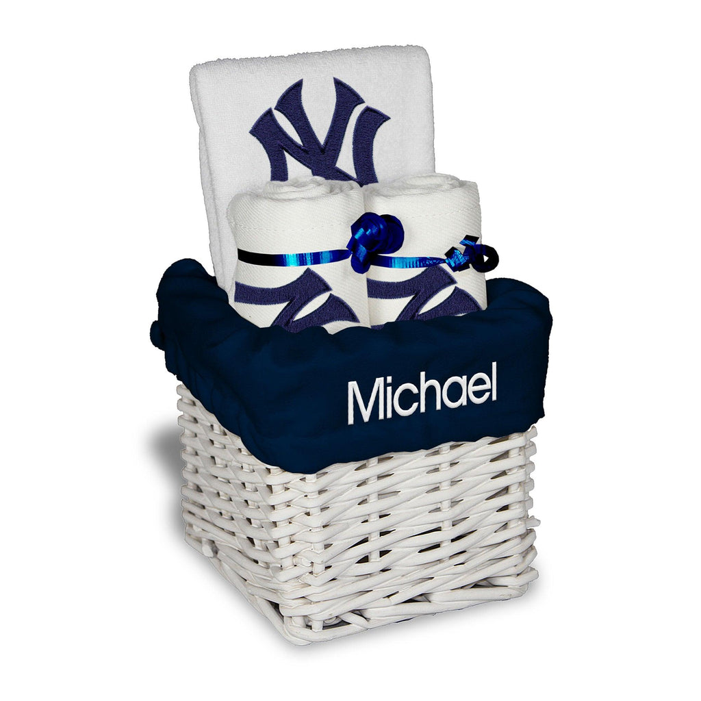 Personalized New York Yankees Small Basket - 4 Items - Designs by Chad & Jake