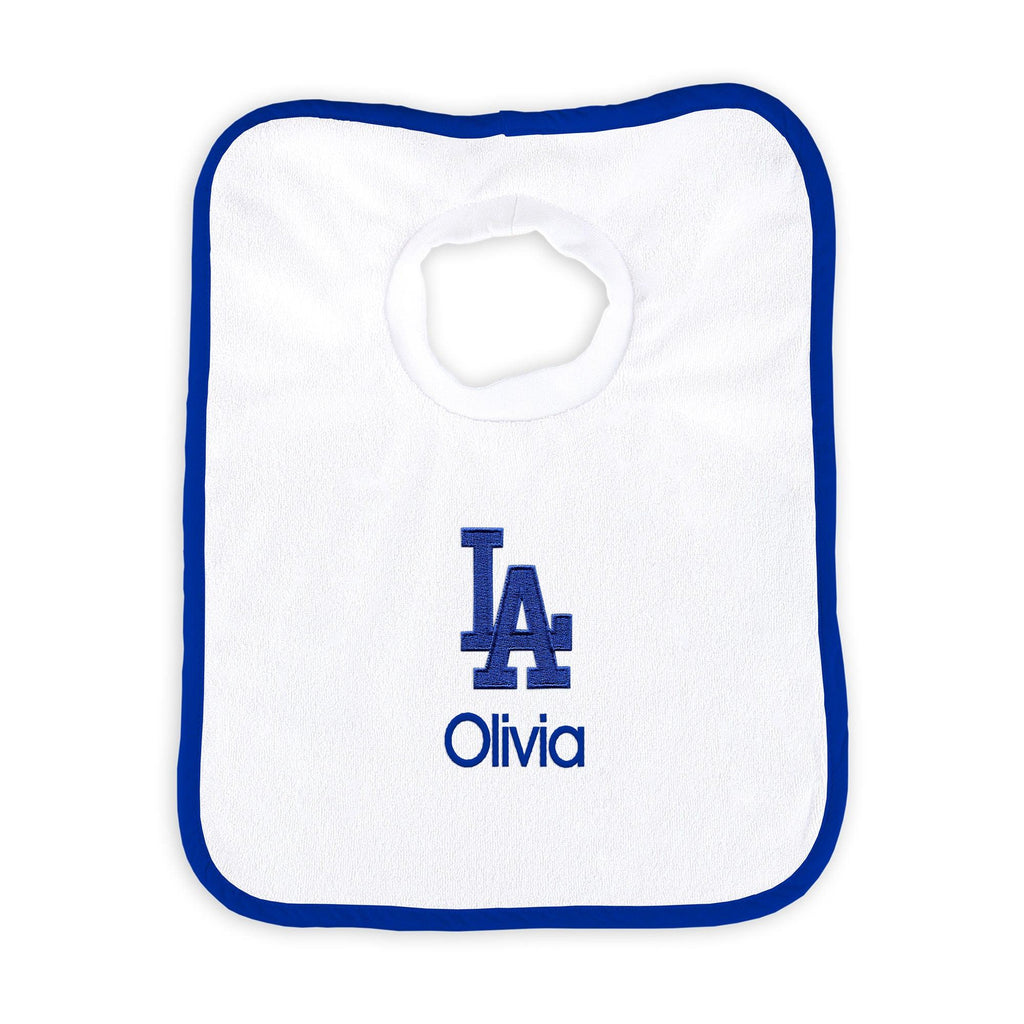 Personalized Los Angeles Dodgers Pullover Bib - Designs by Chad & Jake