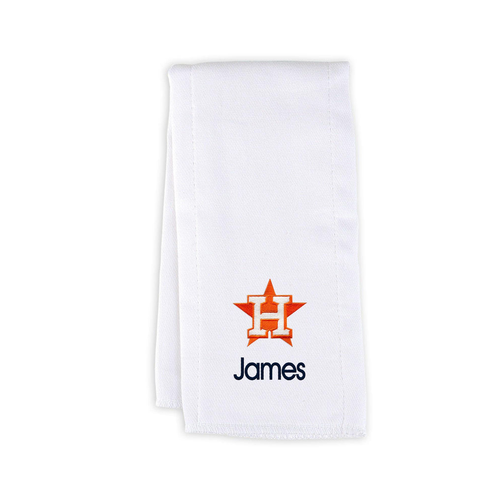 Personalized Houston Astros Burp Cloth - Designs by Chad & Jake