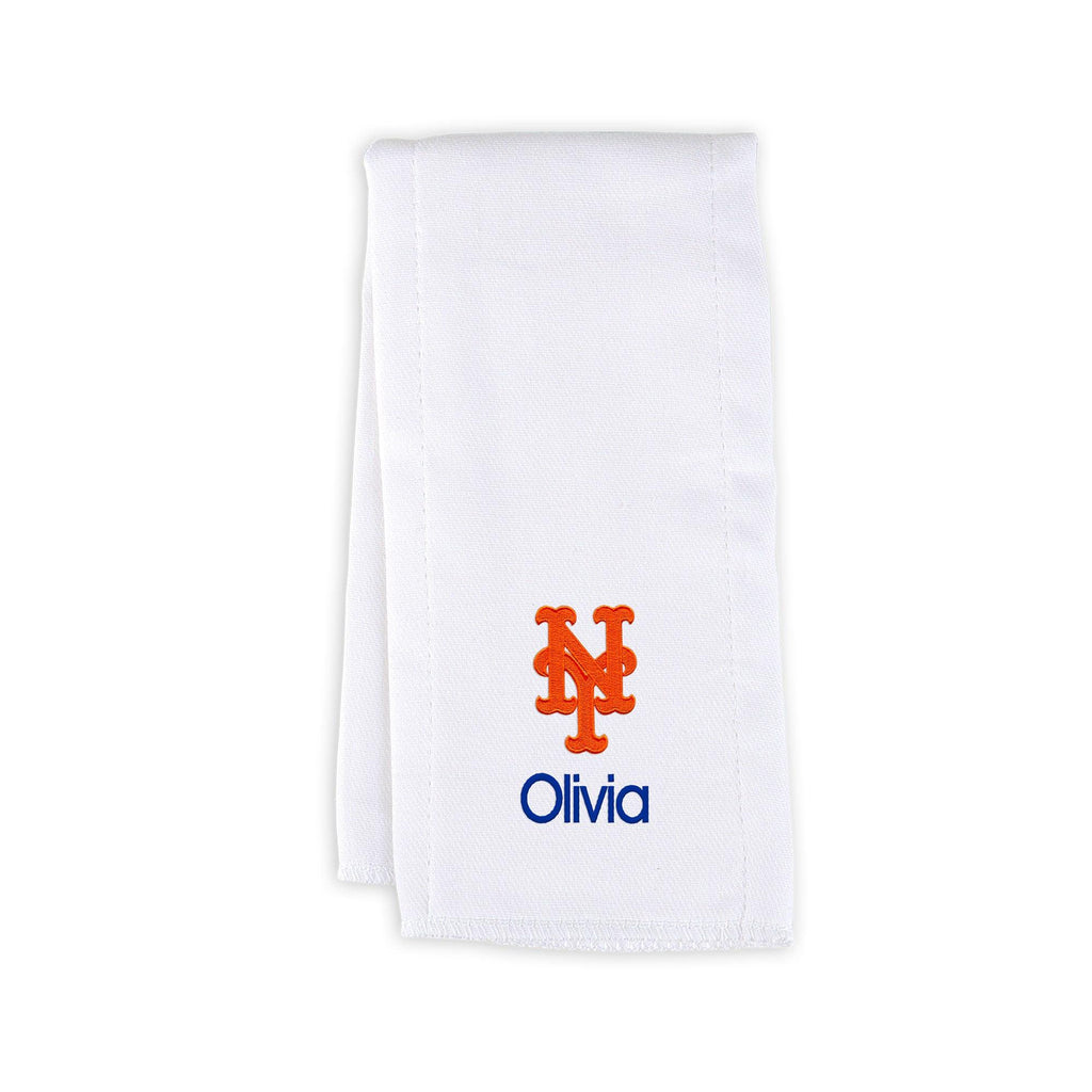 Personalized New York Mets Burp Cloth - Designs by Chad & Jake