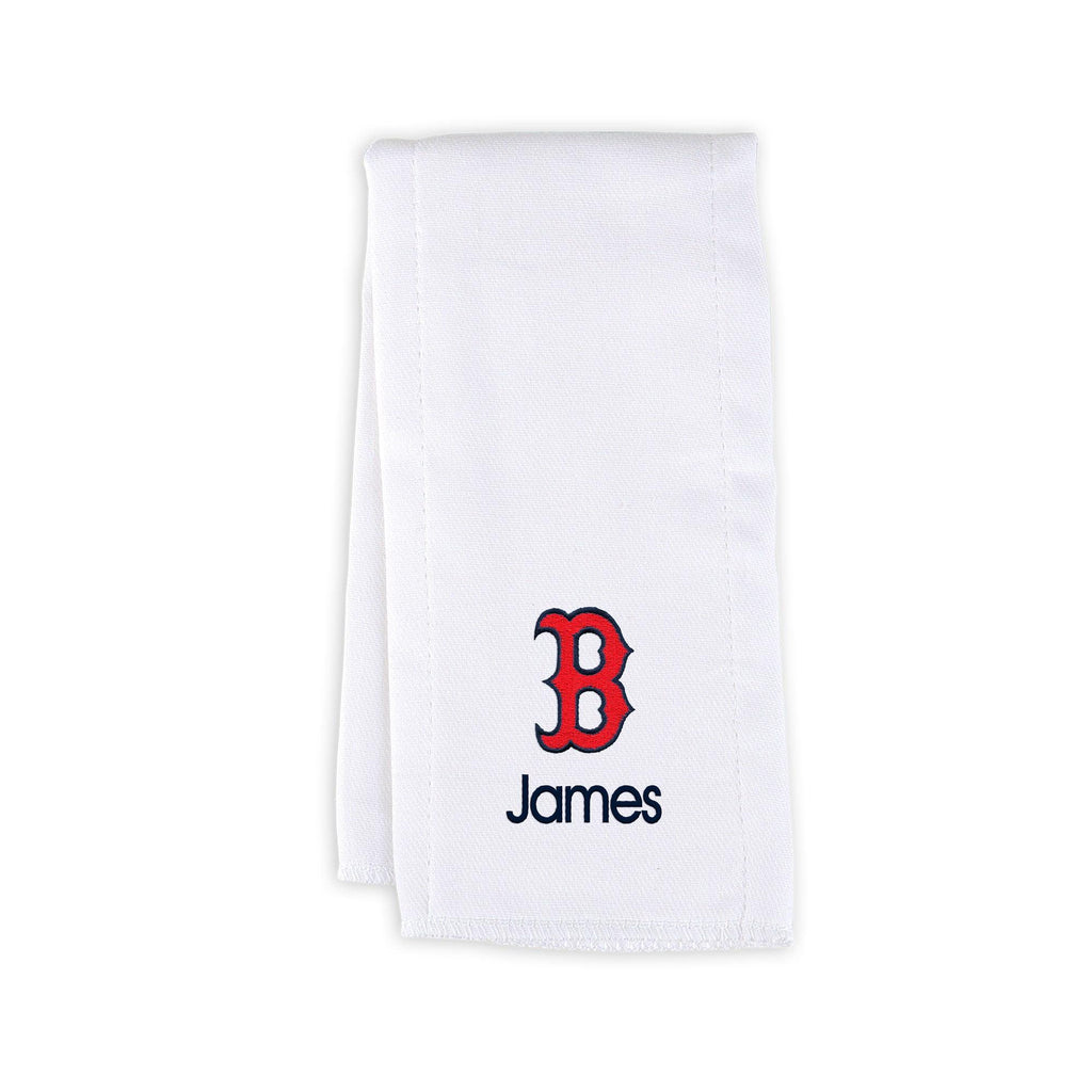 Personalized Boston Red Sox "B" Burp Cloth - Designs by Chad & Jake