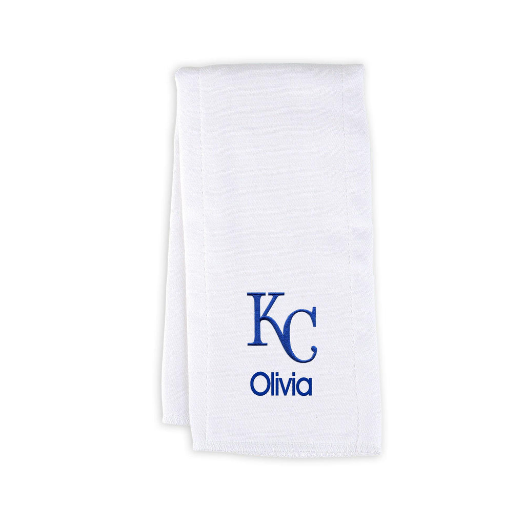 Personalized Kansas City Royals Burp Cloth - Designs by Chad & Jake