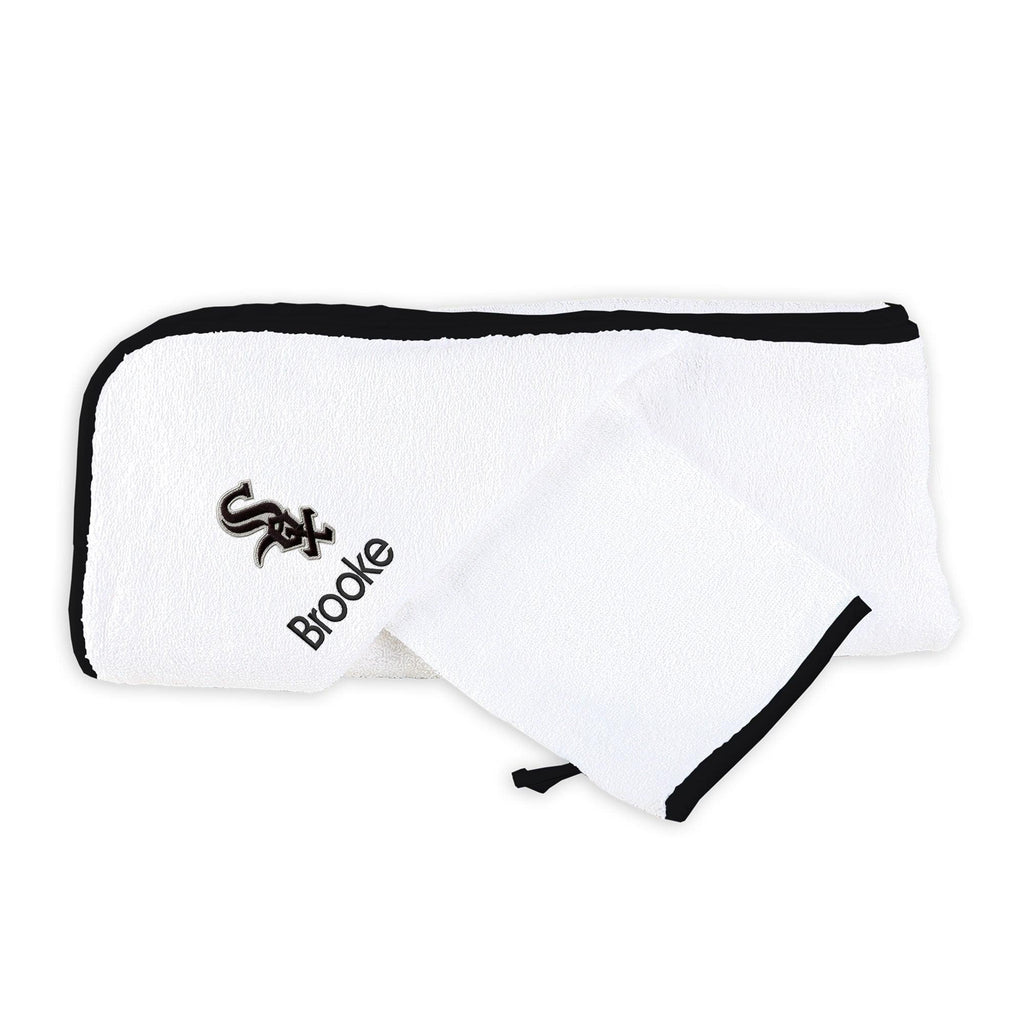 Personalized Chicago White Sox Towel & Wash Cloth Set - Designs by Chad & Jake